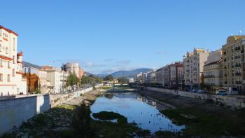 Rio Guadalmedina, undweit unseres Hotels Salles Malaga Centro Hotel