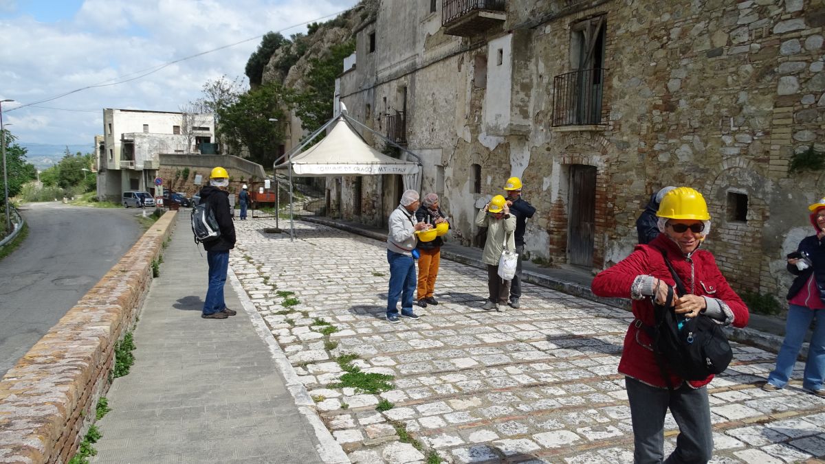 Craco, Beginn des geführten Rundganges