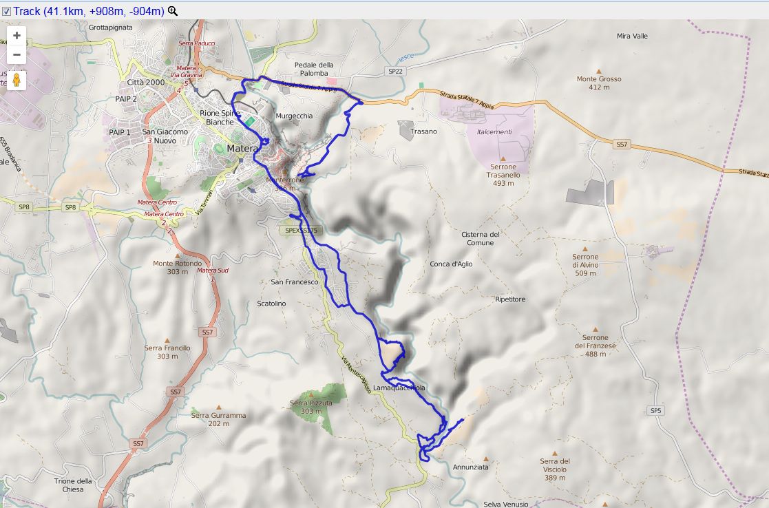 Track der Wanderung