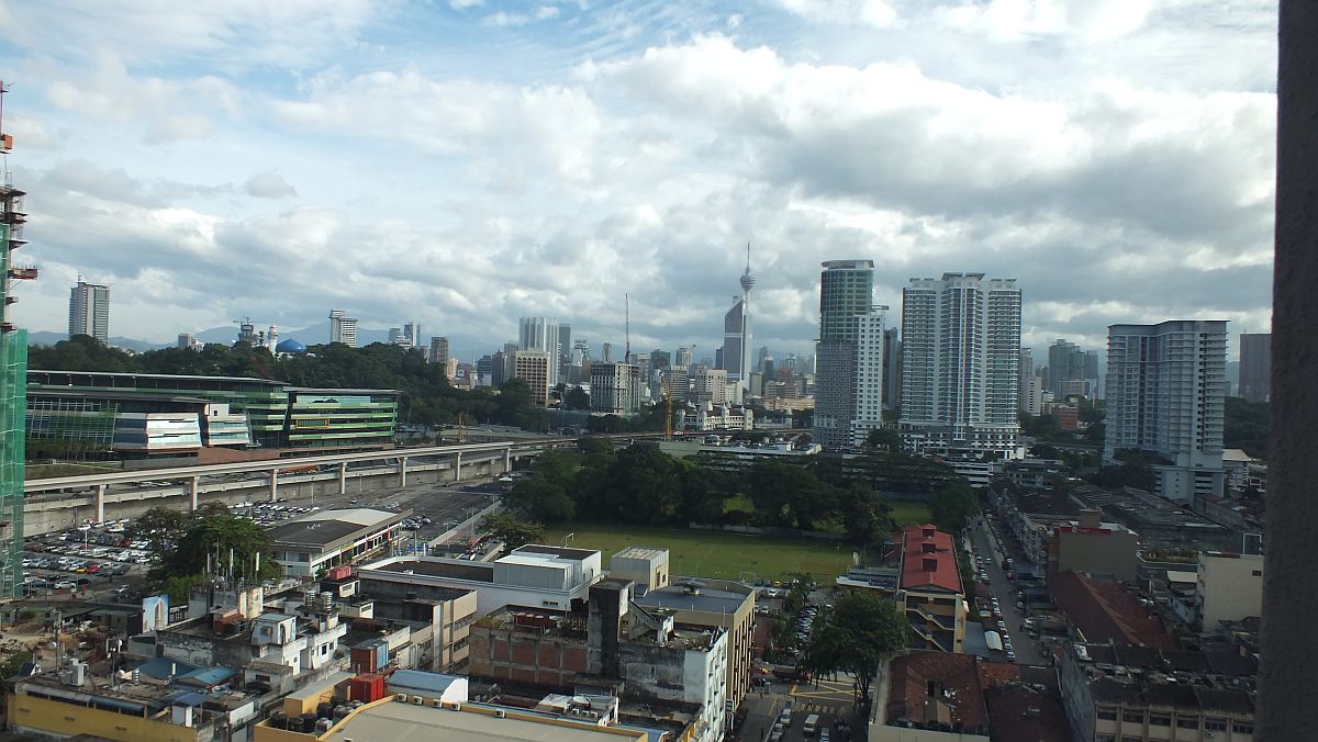 Kuala Lumpur- Blick aus dem Hotelzimmer am KL Sentral
