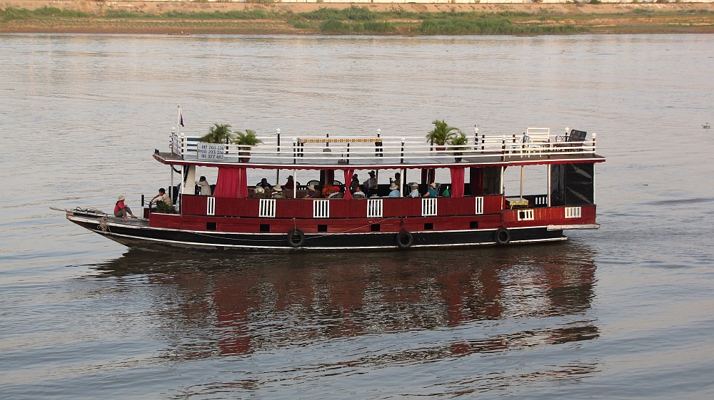 Boot auf dem Tonle Sap Fluss