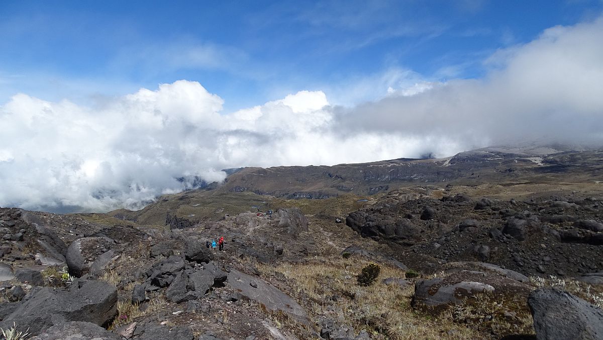 weiter unten wabern die Wolken