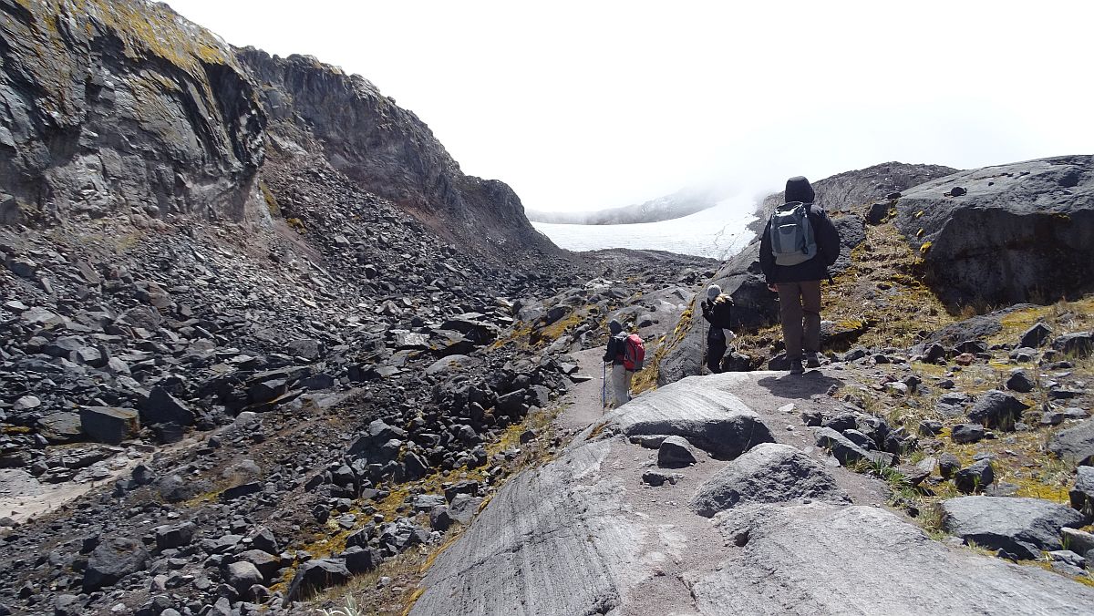 von zurückgezogenen Gletscher geschliffene Felsen