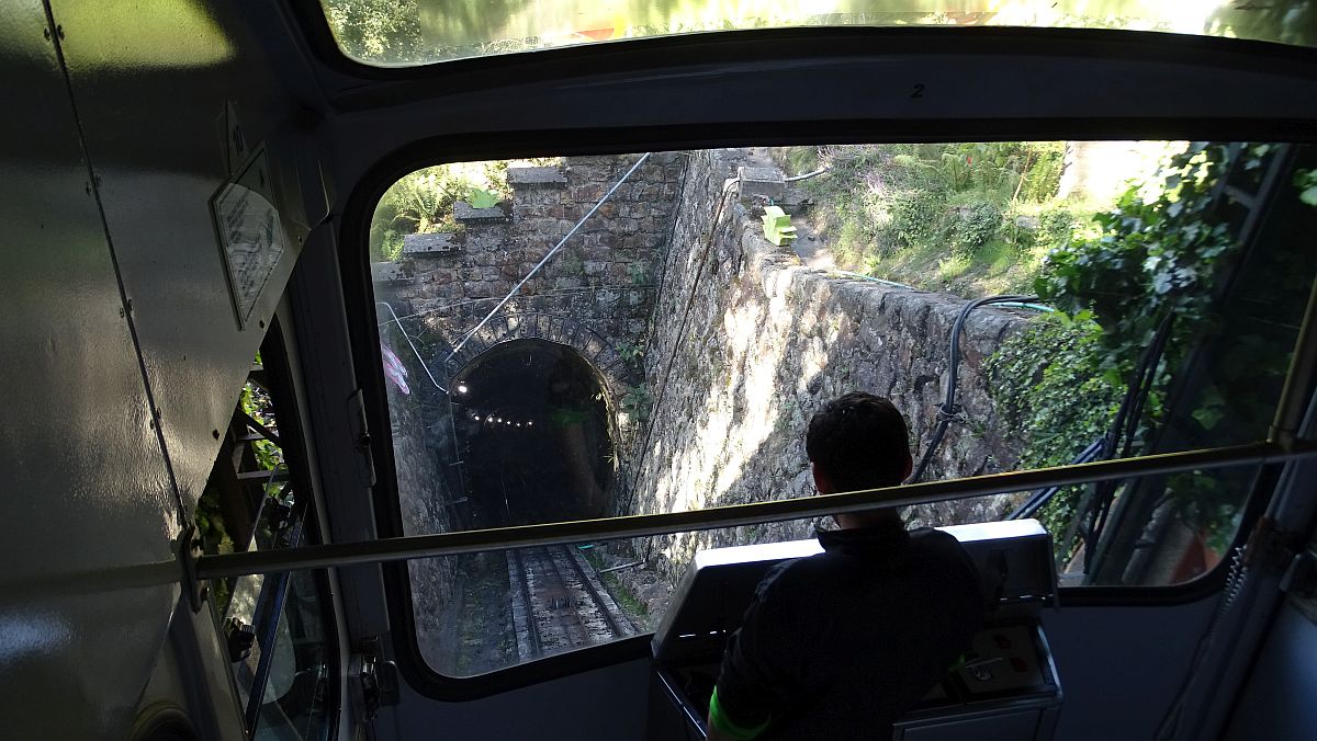 Zahnradbahn nach unten