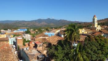 Blick auf Trinidad von Turm des Museo Historico