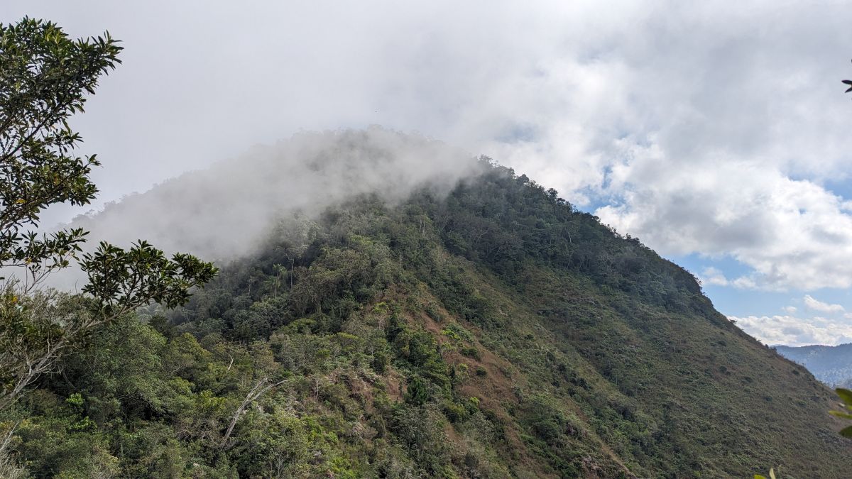 Glück gehabt, jetzt hängt der Mogote in den Wolken