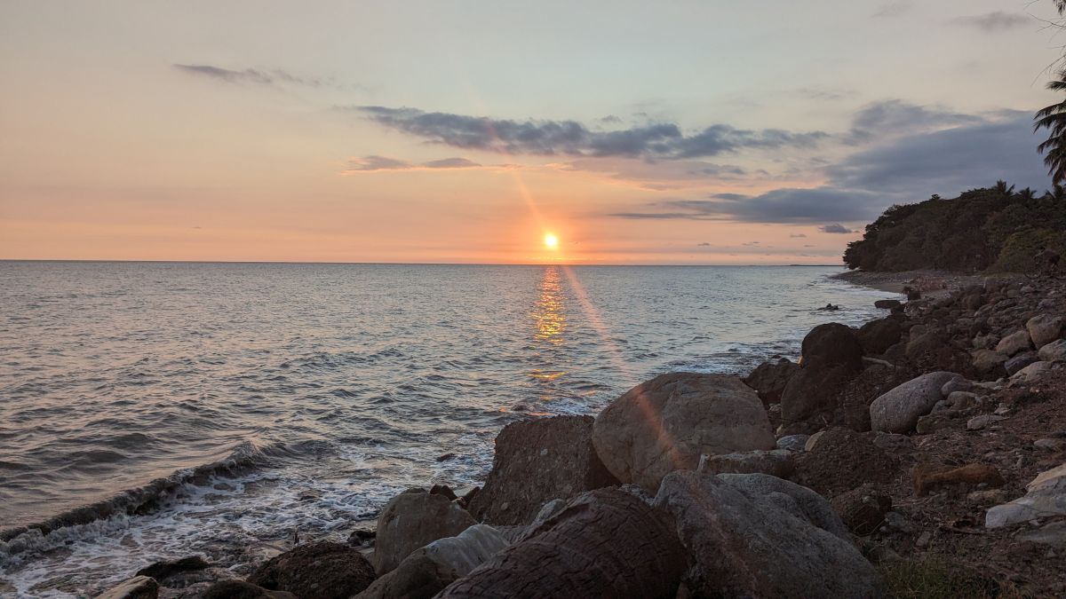 immerhin, der Sonnenuntergang ist schön