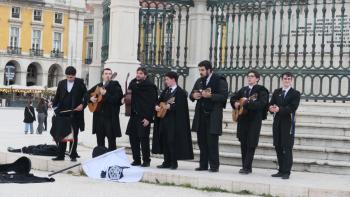 Musiker auf dem Praça do Comércio