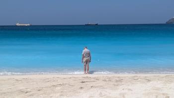 André im Wasser