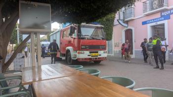 Feuerwehreinsatz gegenüber vom Hotel