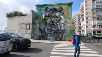Streetart, ist es eine Katze oder ein Waschbär?