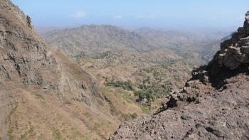 Blick hinunter nach São Jorge dos Órgãos, wo wir gestern waren