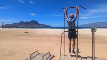 Aushängen am Strand