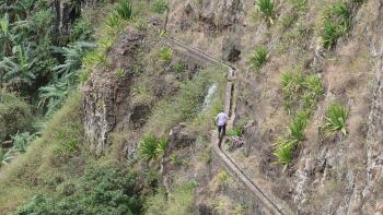 Arbeiter an einer Levada