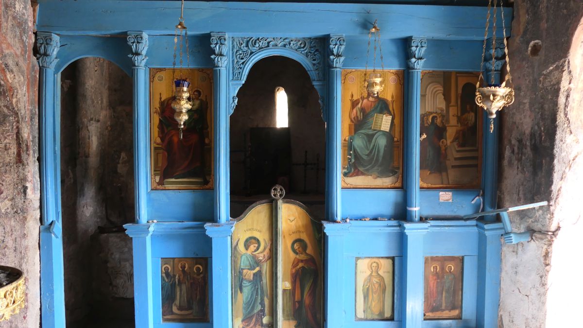 alte Malereien im Kirchlein Agio Kirikos