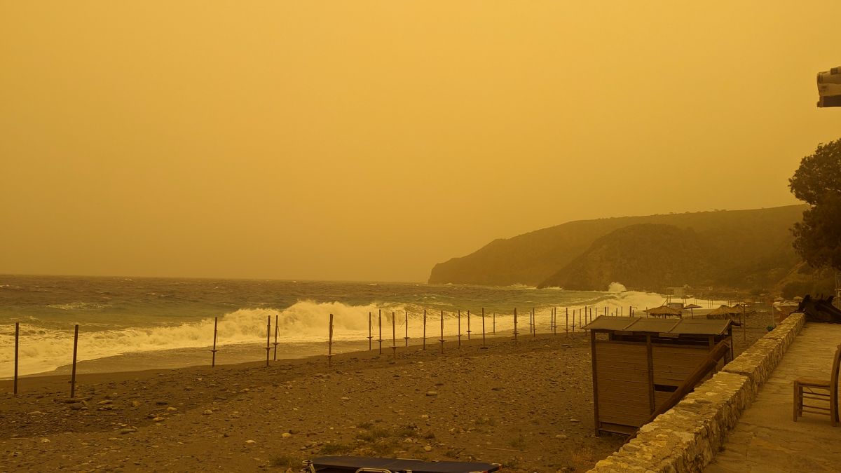 Strand von Sougia gestern Nachmittag