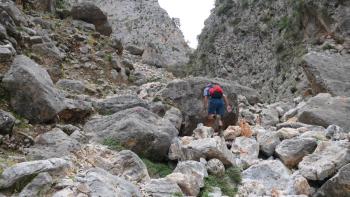 Kraxel-Abschnitt in der Âradena-Schlucht