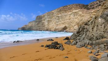 Schlucht der Heiligen und Red Beach bei Matala