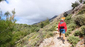 am Beginn der Wanderung