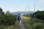 Schneekoppe am Horizont