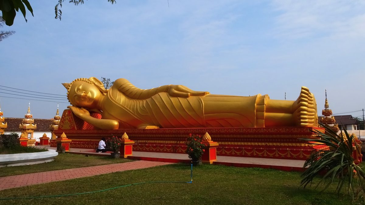 der größte liegende Buddha unserere Reise