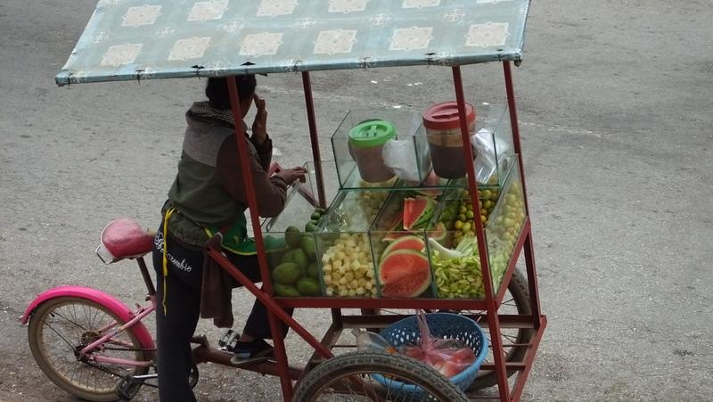 mobilder Fruchtstückeverkäufer