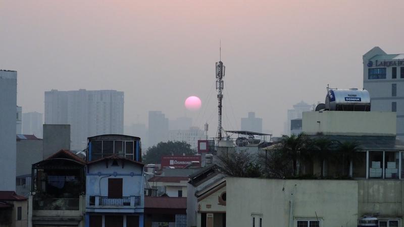Sonnenuntergang im Smog
