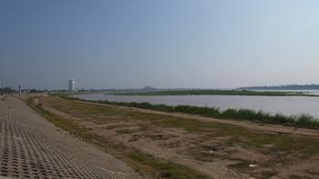 triste Landschaft am Mekong