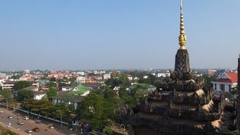 Vientiane von oben (350.000 Einwohner)