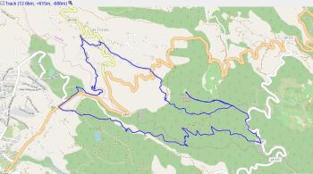 Trackaufzeichnung der Wanderung