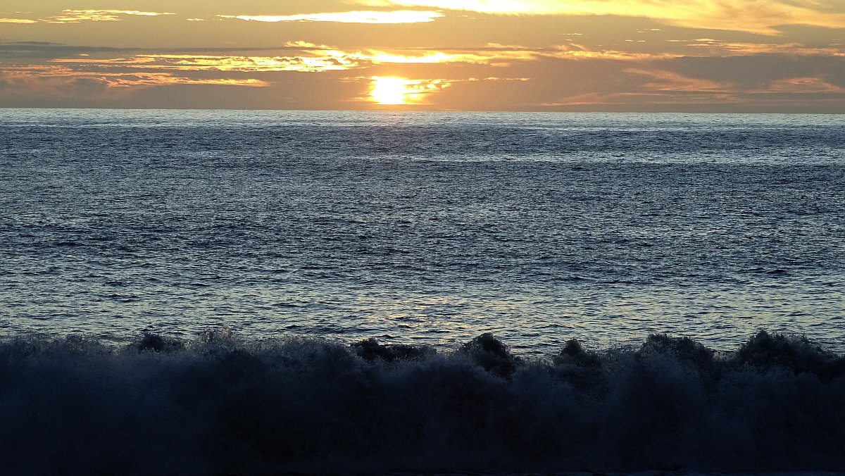 vor dem Abendessen noch Sonnenuntergang gucken