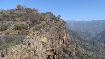 Abbruchkante zum Barranco de las Angustias