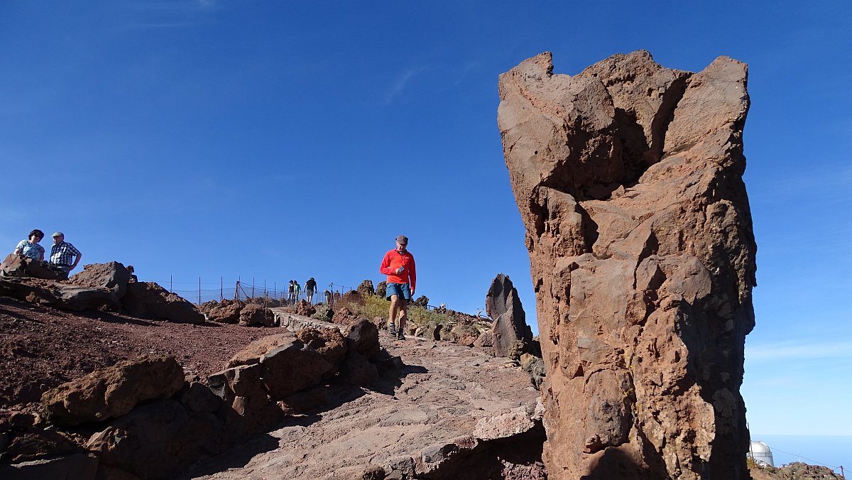 auf dem Roque de las Muchachos ist es mit 14 Grad kühl