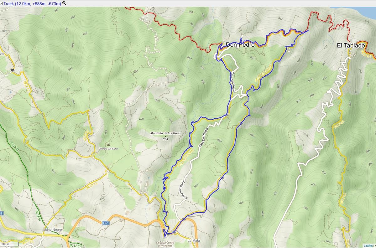 Trackaufzeichnung der Wanderung