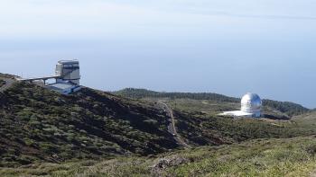 Observatorien auf dem Kraterrand der Caldera de Taburiente