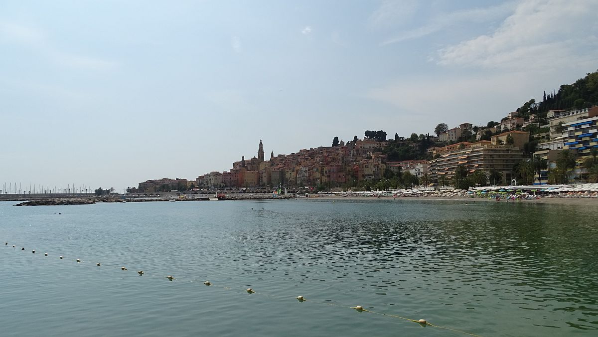 Menton auf der französischen Seite, hier landeten wir unfreiwillig