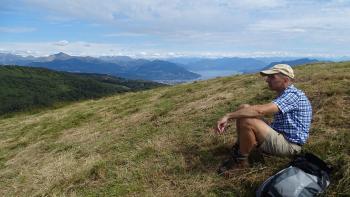 Rast auf dem Gipfel des Monte del Falò