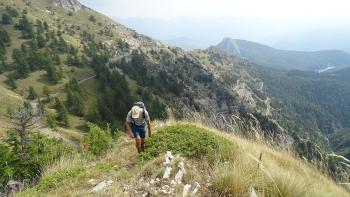 Aufstieg zum Cime de la Valette 1.981 Meter bereits in Frankreich