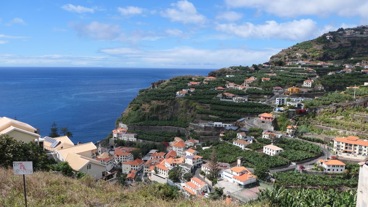 fast wieder unten, im Stadtgebiet von Ponta do Sol gibt es viele kleine Bananenplantagen