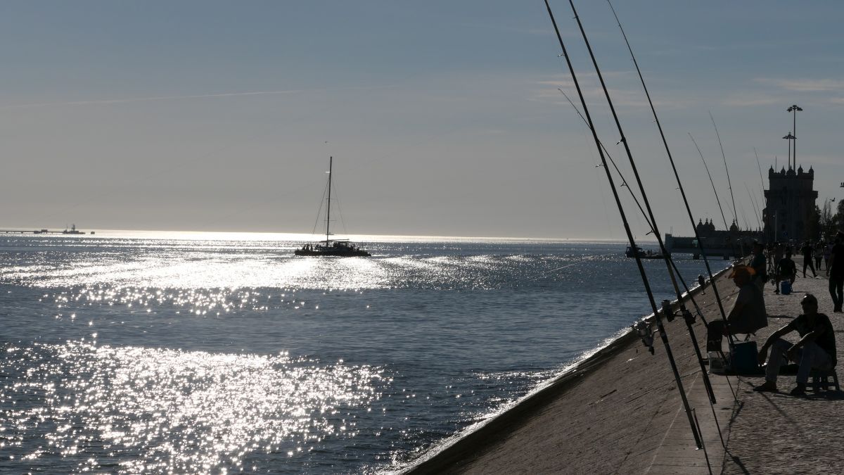 Angler an der Promenade Belém