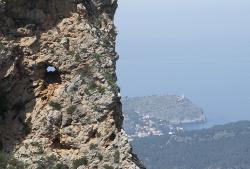 Abstieg durch den Barranc de Biniaraix, im Hintergrund Port de Soller