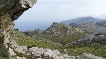 am Felsen es Castellet mit vergeblicher Cachesuche