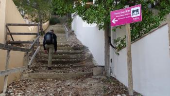 Treppe zum Torre de Sant Elm, leider privat und verschlossen