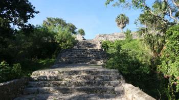 Aufgang zur Pyramide Kinich Kakmó