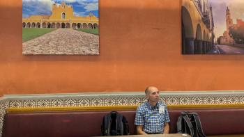warten auf dem Flughafen in Merida