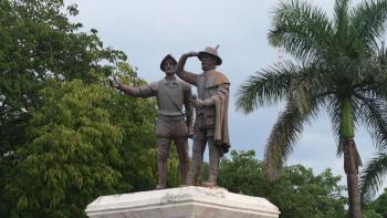 Denkmal für Vater und Sohn Montejo, die Eroberer von Yucatán und Gründer der Stadt Mérida
