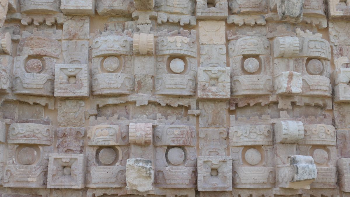 Wanddetail in Kabah