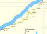 Die heutige Route: 220 km