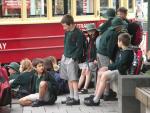 Schulkinderattraktion: Straßenbahn