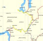 Und hier wieder unsere Route von Arrowtown nach Wanaka, mit Umweg.